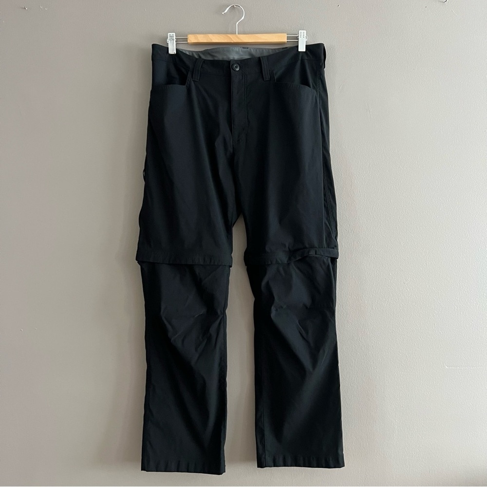 Eddie Bauer Men's Convertible Tech Pant Nylon Blend Hiking Black 36 X 30